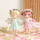 オビツ11 ドール 人形 服 衣装 和風ミニスカート ドレス 和服のセット トップス&ボトムス&花かんむり 3点セット 和服 浴衣風 アウトフィット オビツ 11cm ob11 ねんどろいど オビツろいど 人形服 人形用服 1/12 阿巳2.0 UFDOLL ピコドー