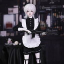 球体関節人形 男の子 フルセット Roland 戦闘執事服 本体 服 ウィッグ BJD 1/4 ドール 洋服セット ハンドメイド ボディ 洋服 球体 関節 人形...
