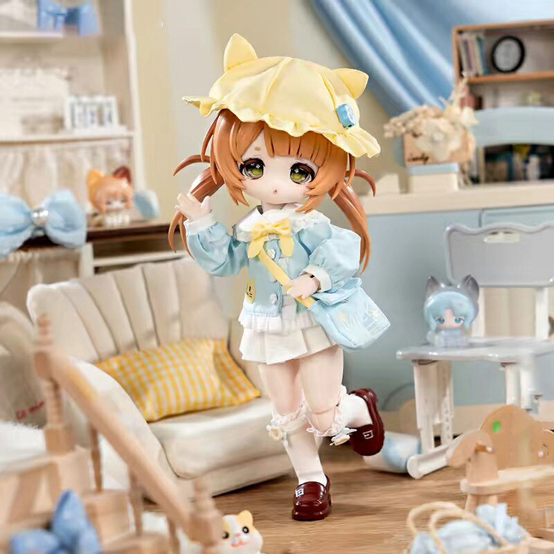 COME4FREE 子猫の遊戯室 トップス ハット スカート ソックス ショルダーバッグ 5点セット ドール服 ドール衣装 1/6 BJD 可動ドール アウトフィット セット imomodoll TinyFox MYOU DOLL YOSD対応 ドール服 幼SD YOSD オビツ24 オビツ22 YMY23