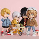 オビツ11 ドール 人形 服 衣装 アウター デニム ジャケット アウトフィット オビツ 11cm ob11 ねんどろいど オビツろいど 人形服 人形用服 ピンク/ブラック/サックスブルー/イエロー/カーキ/ブラウン