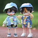 オビツ11 ドール 人形 服 衣装 ダイナソー パピー トップス&ボトムス&ベスト&ハット 4点セット アウトフィット オビツ 11cm ob11 ねんどろいど...