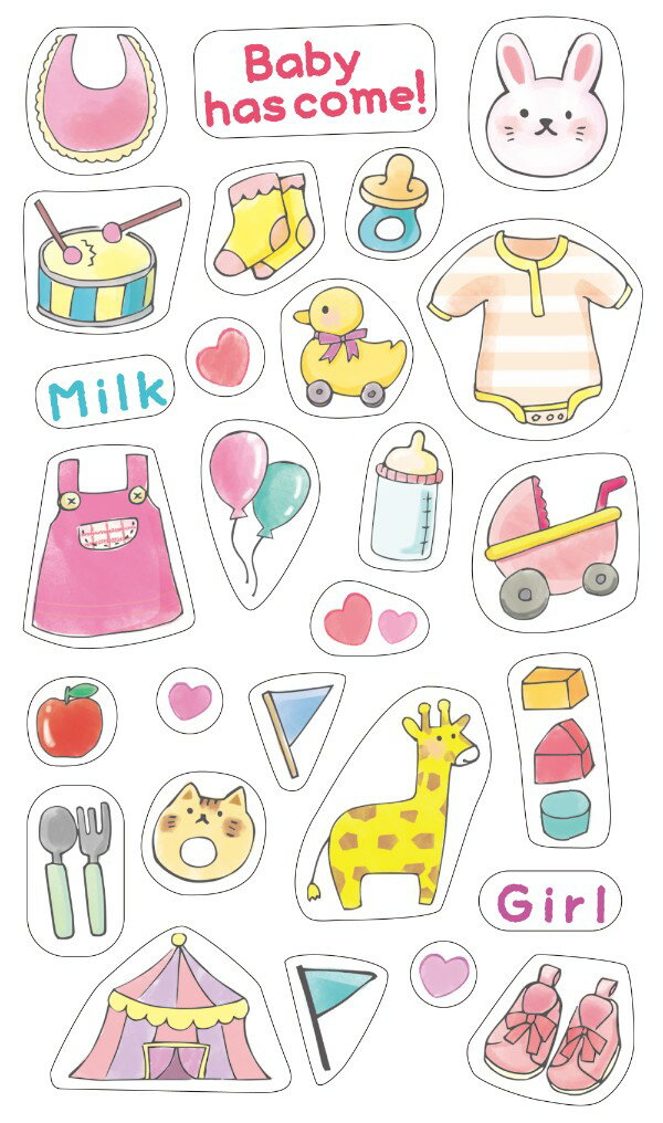 【在庫処分セール50%OFF】【公式】 デコレーションシール ベビー 女の子 プレゼント 手帳 バレットジャーナル マイジャーナル 手作り スケジュール カレン...