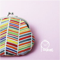 日本製 がま口 ポーチ 3.3寸【モザイク/ベージュ】ガマ口ポーチ（小）