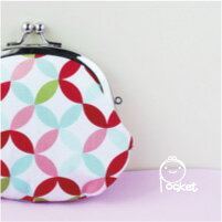 日本製 がま口 ポーチ 3.3寸 / がま口 がま口 小銭入れポーチ / がま口 ポーチ【七宝/パステル】