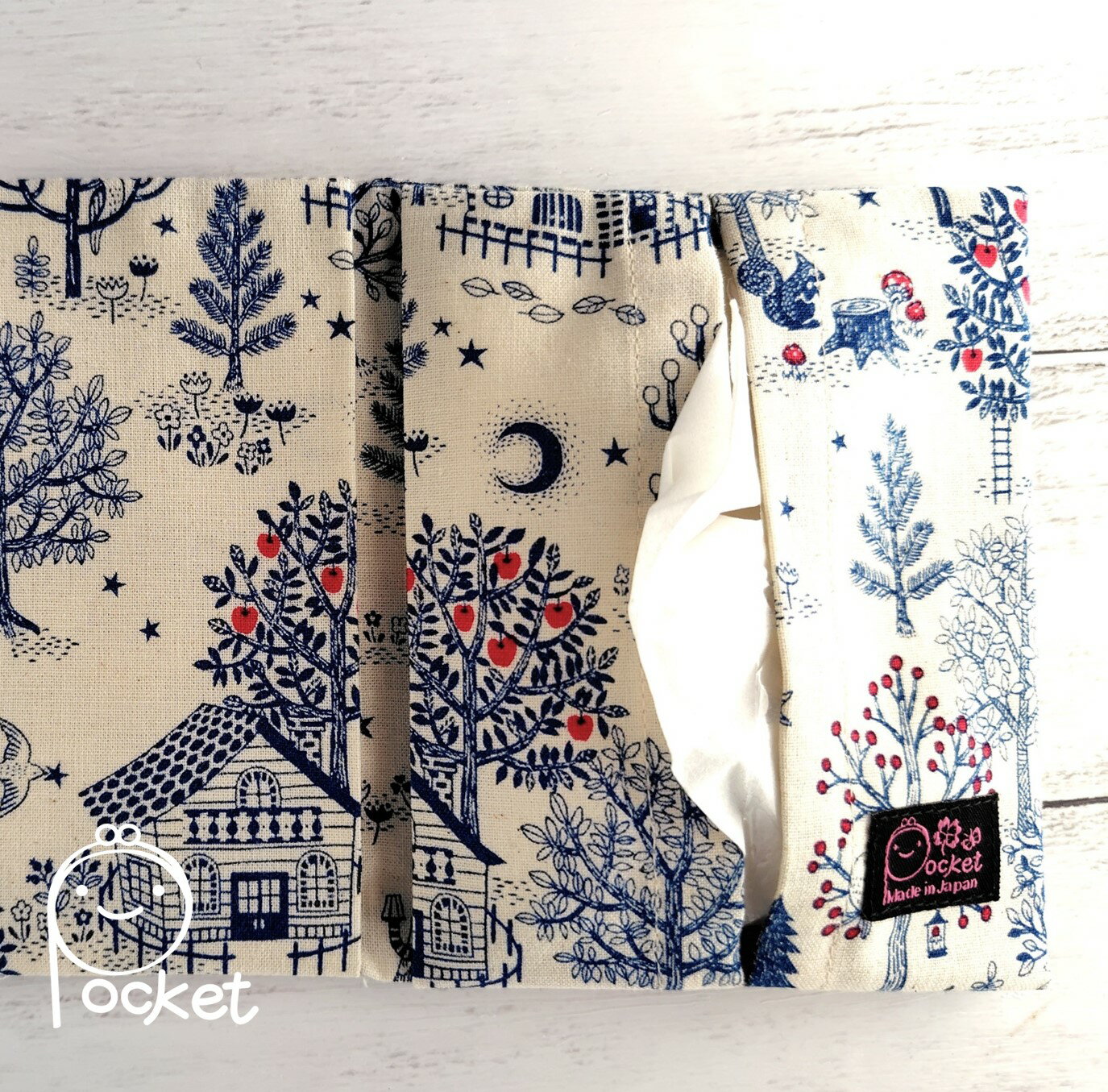 ティッシュポーチ【森の家　鳥・ハリネズミ・リス】マスクポーチティッシュポーチ★ギフト/プレゼントお勧め/可愛い小物入れサニタリーポーチ/ポケットティッシュケース