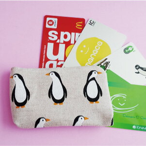 カードケース/名刺入れ/パスケース【ペンギン】がま口カードケース【ラッキーシール対応】