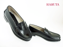 HARUTA(ハルタ)3048 BLACK/ブラック【定番ローファー】レディースローファー/学生ローファー/通学用ローファー/カジュアル/ラウンドトゥ/ゆったり幅広/3Eタイプ