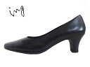 ing(イング)IGLF 93569 BLACK ブラック【定番デザイン】【イング】レディースパンプス プレーントゥパンプス ローヒールパンプス ボロネーゼ製法 低反発ソールクッション お仕事 リクルート 冠婚葬祭 フォーマル