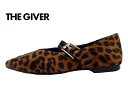 THE GIVER(ザ ギバー)352-600-10 レオパード/LEOPARD【2025AW】【秋冬新作】【イタリアブランド】レディースカッターシューズ レオパード柄パンプス ストラップ付パンプス 外反母趾 柔らかい素材