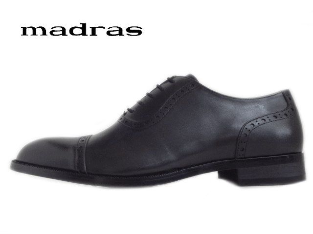 マドラス社製 M1513 ブラック/BLACK 【メンズ】 ドレスシューズ ストレートチップ 【防滑】 ウイングチップ 【日本製】 本革 【ドレスシューズ】 レースアップ 3E