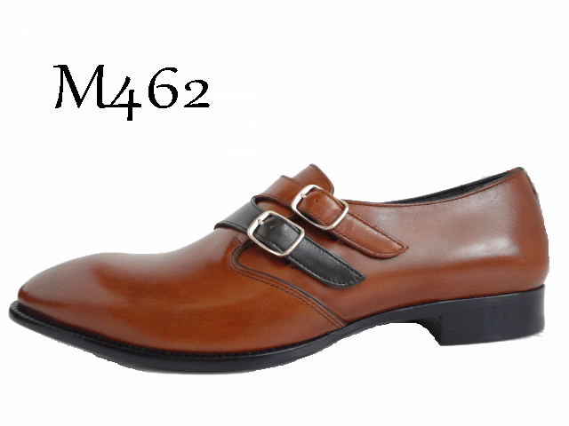 マドラス社製 M462 ライトブラウン・グリーン/LIGHTBROWN・GREEN 【メンズ】 ビジネス/ドレスシューズ ダブルモンクストラップ/スリッポン 【本革】 防臭・抗菌・防カビ 【日本製】 大人/上品/お仕事/カジュアル/紳士靴