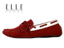ELLE HOMME(エルオム)EH8002 RED/レッド【お買い得】【店頭展示品】メンズローファー ドライビングシューズ スエードローファー カジュアルシュ...