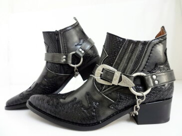 RICHAD SMITH(リチャードスミス)92912-01/BLACK/ブラック【人気商品】メンズウエスタンブーツ/ショートウエスタン/後継品/メンズブーツ