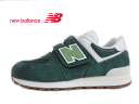 new balance(ニューバランス)PV574CO1 GREEN グリーン【2023SS】【春夏新作】キッズ ジュニア スニーカー ベルクロ ローカット ポップカラー 通園 通学 キッズシューズ 環境に優しい 環境配慮型素材