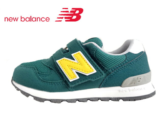 new balance(ニューバランス)PO313JA GREEN グリーン子供靴 キッズスニーカー ジュニアスニーカー ベロクロタイプ マジックテープ エコスニーカー 男の子スニーカー 女の子スニーカー