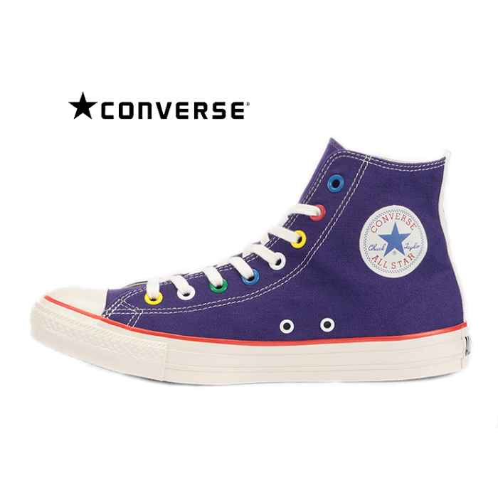 CONVERSE ALL STAR US Jams HI(コンバース US Jams HI）1SC807 PURPLE パープル 2022春夏新作【メンズ】【レディース】スニーカー LONG VACATION コラボレーションモデル ORIGINAL Jams コラボ カラフル 丸紐 正規代理店