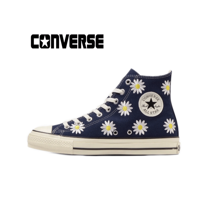 CONVERSE ALL STAR (R)DAISYFLOWER HI(コンバース オールスター（R)デイジーフラワー HI )1SD824 DRK.BLUE ダークブルーレディース メンズ ディテールアレンジモデル デイジー 刺繍 正規代理店