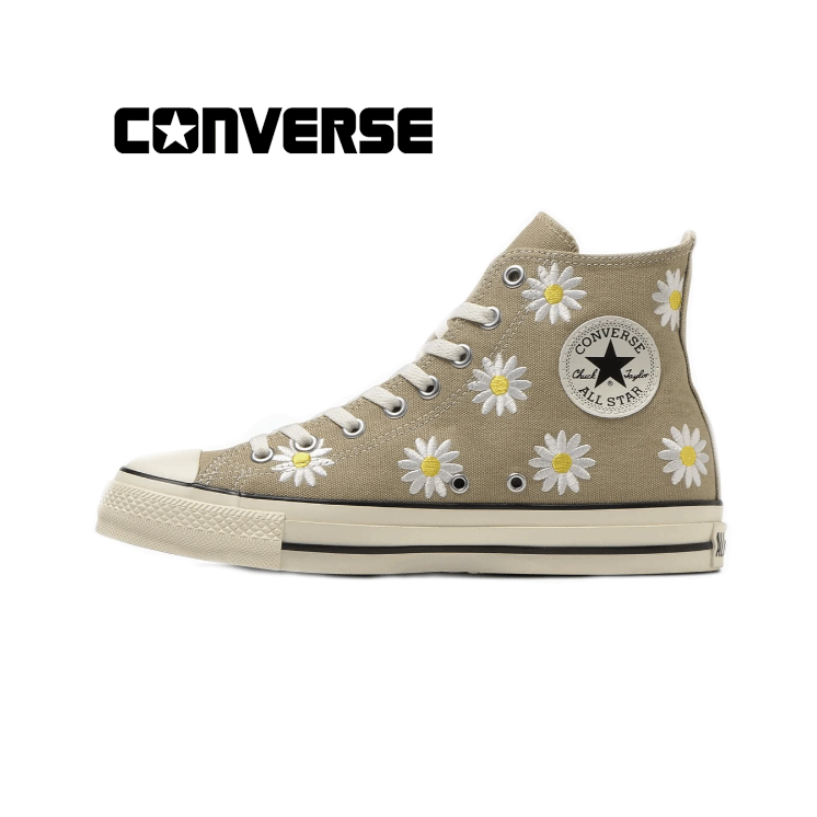 CONVERSE ALL STAR (R)DAISYFLOWER HI(コンバース オールスター（R)デイジーフラワー HI )1SD825 BEIGE ベージュレディース メンズ ディテールアレンジモデル デイジー 刺繍 正規代理店