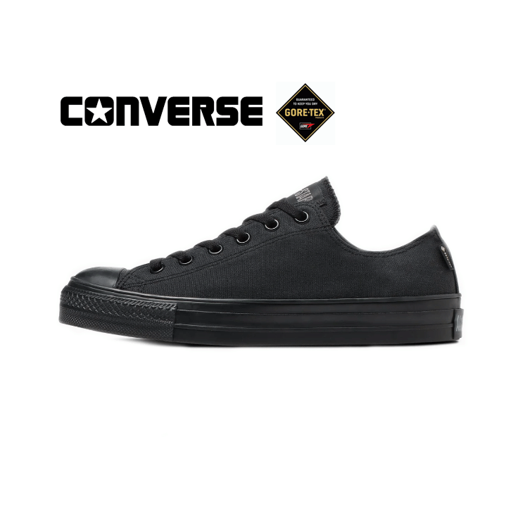 楽天My　shoesCONVERSE ALL STAR（R）GORE-TEX OX（コンバース オールスター ゴアテックス OX）BLACKMONOCHROME ブラックモノクローム【2024】レディースコンバース メンズコンバース ゴアテック仕様 GORE-TEX 撥水加工 雨の日 正規販売代理店