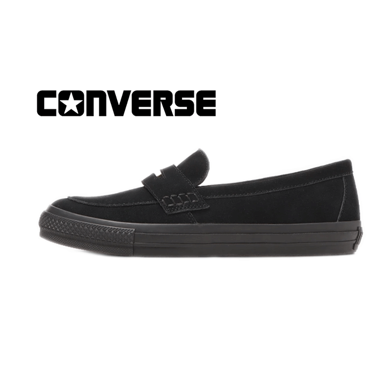 CONVERSE ALL STAR COINLOAFER SU(コンバース オールスター コインローファー SU)BLACK/BLACK ブラック/ブラック【2025AW】【秋冬新作】レディース メンズ ユニセックス コインローファー スエード 大人カジュアル