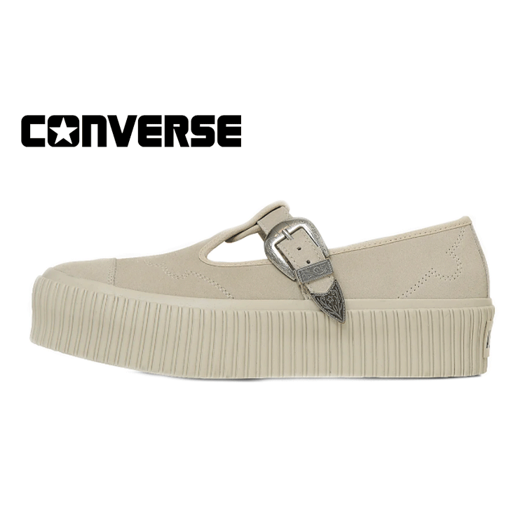 CONVERSE ALL STAR LIFTED RIBTAPE T-STRAP WT OX(コンバース オールスター リフテッド リブテープ Tストラップ WT OX)STN.WHT ストーンホワイト31315841210【2025秋冬新作】 メンズ レディース ソールアレンジモデル ウエスタンモチーフ 正規代理店
