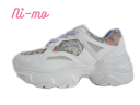 楽天My　shoesmoonstar ni-mo（ムーンスター ニーモ）J074 WHITE ホワイト【2023春新作】抗菌防臭 女の子スニーカー Cawaii Plus 可愛いスニーカー 厚底スニーカー ダッドシューズ ジュニアスニーカー 軽量スニーカー スタイルアップ 美脚効果 脚長効果