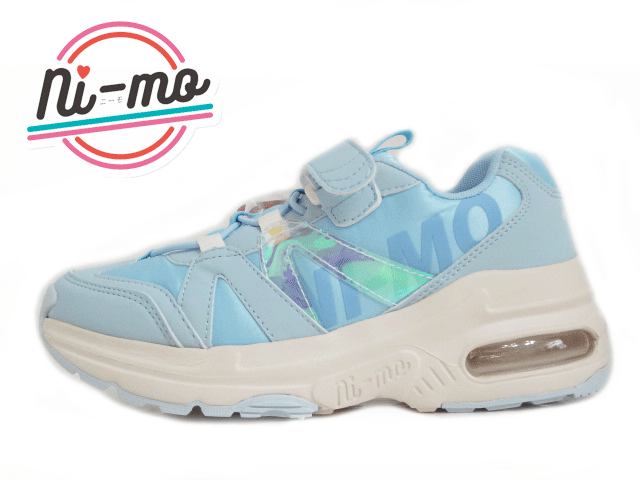 楽天My　shoesmoonstar（ムーンスター）ni-mo ニーモ NM J090 【2023AW】【秋冬新作】サックス/SAXキッズスニーカー ジュニアスニーカー スタイルアップスニーカー 足元キラかわメイク 厚底ソール 抗菌防臭 Cawaii Plus 可愛いスニーカー 2WAY※スペアシューレースが付属