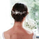 コーム 小枝 ヘアアクセサリー ウェデイング ヘッドドレス 小枝アクセサリー ヘッドコサージュ 花 パール 髪飾り ビジュー 花 フラワー ティアラ ブライダル...