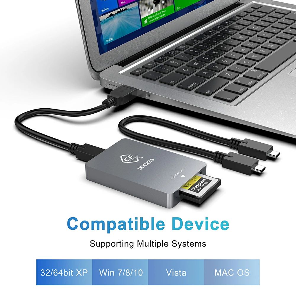 XQD/CFexpressタイプBカードリーダー 10Gpbs USB 3.2 Gen 2 CFexpress/XQDメモリー...