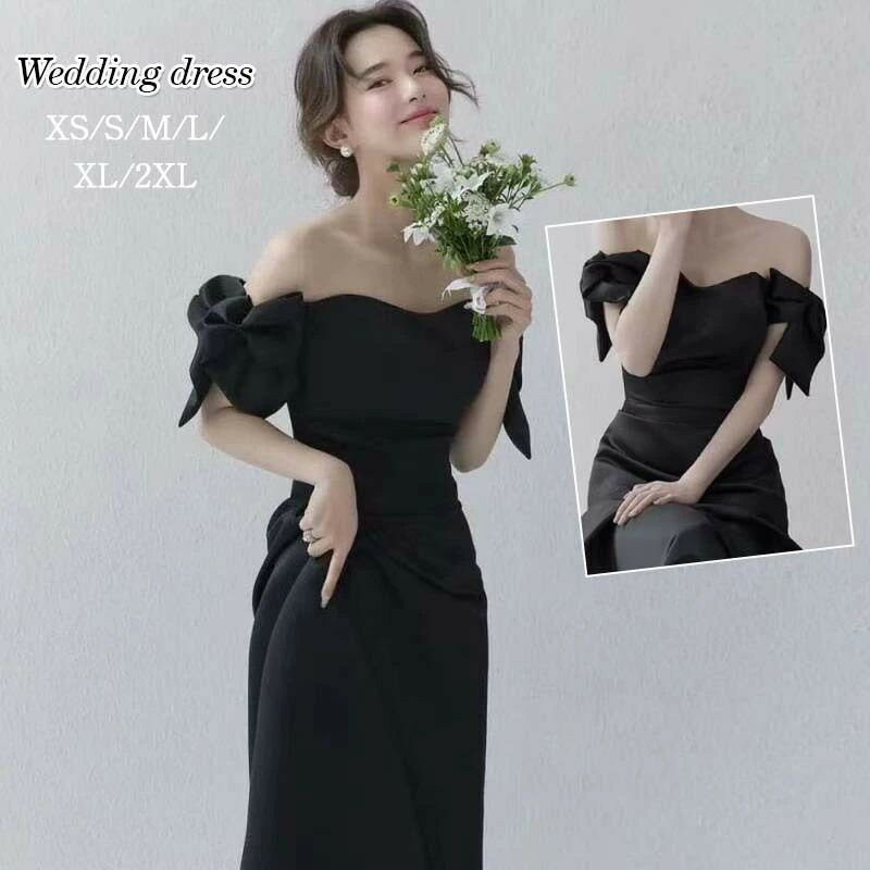 【期間限定ポイント10倍】ウエディングドレス マーメイドライン マーメード マーメイドドレス 黒 花嫁ドレス ドレス ウェディング ウエディング 二次会ウエディングドレス 前撮り 結婚式 楽チン ゆったり フリル 可愛い
