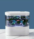 LEDライトフィルターポンプ付き水槽セットアクアリウム コードレス 水族館 オーナメント 自由研究 LED照明 水槽 セット卓上 玄関 リビング LEDランプ ...