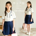 上下セット 女の子 子供 トップス キッズ スカート 春服 夏服 JK 120cm 130cm 140cm 150cm 160cm 170cm 贈り物 可愛い ...