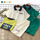 子供服 上下セット 4color 夏服 男の子 トップス キッズ ズボン パンツ 通学 普段着 お出かけ着 子ども服 キッズ服 誕生日 贈り物 シンプル ジュニ...