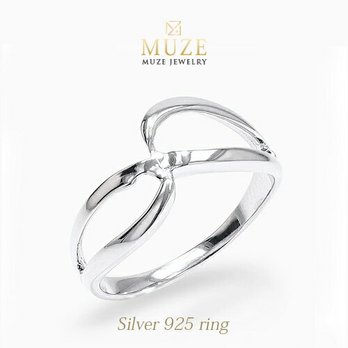 オーダーメイド MUZE JEWELRY リング SV925 シルバー リング ボリューム プラチナ仕上げ オーダーメイド シンプル リング ウェーブ シルバーリング ワンポイント 刻印 名入れ 指輪 made in japan ファッションリング シルバー925 ジュエリー プレゼント 指輪 sterling silver 925 オシャレ