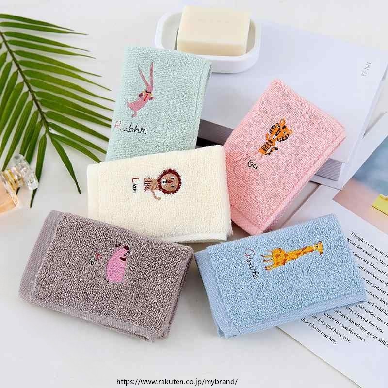 ベビー 赤ちゃん ハンカチタオル ミニタオル 25×25cm 綿100% 柔らかい 吸水性 混合色 5枚セット 便利 かわいい お出かけ 保育園 お祝い 出産準備 デイリー ギフト お手拭き 洗い替え 肌にや