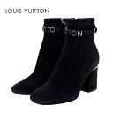 ルイヴィトン LOUIS VUITTON コールバックライン ブーツ ショートブーツ アンクルブーツ 靴 シューズ ロゴ スエード ブラック 黒 ギフト プレゼ...
