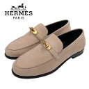 エルメス HERMES デスタン ローファー 革靴 靴 シューズ スエード ピンク 未使用 モカシン フラットシューズ ケリー金具 ギフト プレゼント 送料無料