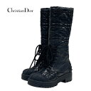 クリスチャンディオール CHRISTIAN DIOR DIORIRON ブーツ ロングブーツ ミドルブーツ 靴 シューズ キルティング レースアップ レザー ブ...