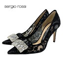 セルジオロッシ sergio rossi パンプス パーティーシューズ 靴 シューズ ビジュー sr1 レース ブラック 黒 ギフト プレゼント 送料無料(4)