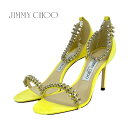 ジミーチュウ ジミーチュウ JIMMY CHOO サンダル 靴 シューズ スエード イエロー 未使用 ビジュー アンクルストラップ パーティーシューズ