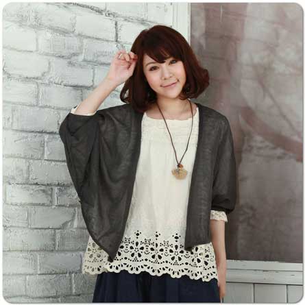 【完売御礼】ノースリーブ 刺繍レース コットン ブラウス【4742】