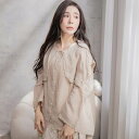 透け感と刺繍で描くエレガンスと快適さが融合した、大人のリラックススタイル【 リネン100% 麻100% 】【 ベージュ ベイジ 肌色 】全3色上代\10,880 (税別)