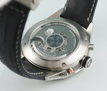 【18%OFF】 タグホイヤー TAG Heuer カレラ マイクロペンデュラム クロノ CAR2B82 自動巻 メンズ ウォッチ 腕時計 シースルーバック クロコ 黒 グレー 【中古】 【店頭受取対応商品】