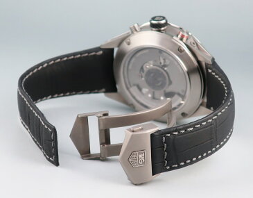【18%OFF】 タグホイヤー TAG Heuer カレラ マイクロペンデュラム クロノ CAR2B82 自動巻 メンズ ウォッチ 腕時計 シースルーバック クロコ 黒 グレー 【中古】 【店頭受取対応商品】