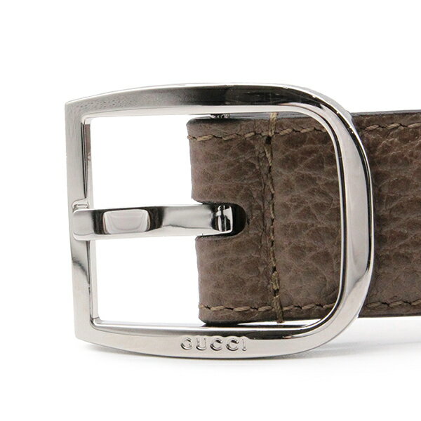 高速配送 グッチ Gucci ベルト ロゴ刻印 バックル Caoon レザー 本革 ブラウン シルバー金具 95 38 レディース メンズ 定番 人気 美品 Lowellumc Com