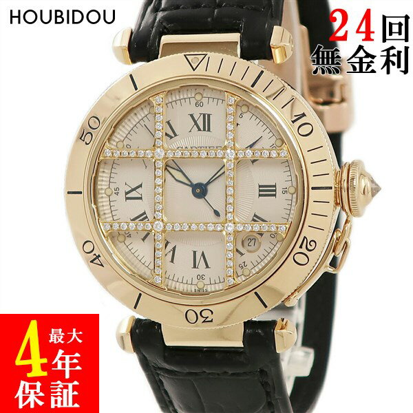 カルティエ Cartier パシャ ドゥ カルティエ プロンジャー W3008451 K18YG無垢 純正ダイヤ ローマン メンズ 腕時計自動巻き ベージュ 【中古】のサムネイル