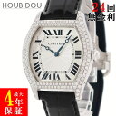 \最大3万円割引クーポン数量限定 7/11まで/ カルティエ Cartier トーチュ LM WA503851 K18WG無垢 純正ダイヤ トノウ ギヨシェ ローマン 青針 メンズ レディース 腕時計手巻き シルバー 【中古】