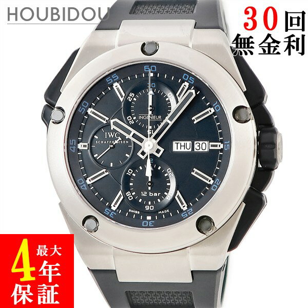 ＼最大5万円割引クーポン／ IWC IWC インヂュニア ダブル クロノグラフ IW376501 ブラック デイデイト スプリットセコンド 黒 メンズ 腕時計自動巻き ブラック 【中古】