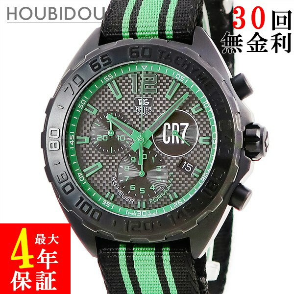 タグホイヤー TAG Heuer フォーミュラ1 クロノ CR7 クリスティアーノ ロナウド CAZ1113.FC8189 新品同様 限定 メンズ 腕時計クオーツ ブラック 【中古】