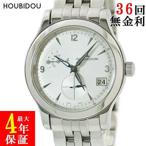 \全品PT2倍day 5/1限定 &最大3万円割引クーポン数量限定5/1-5/3/ ジャガールクルト JAEGER LECOULTRE マスターホームタイム Q1628120 147.8.05.S シルバー GMT デイト メンズ 腕時計自動巻き シルバー 【中古】